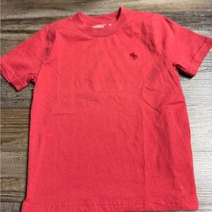 Abercrombie Kids Red Logo T-Shirt Boys 7/8 A&F Essentials